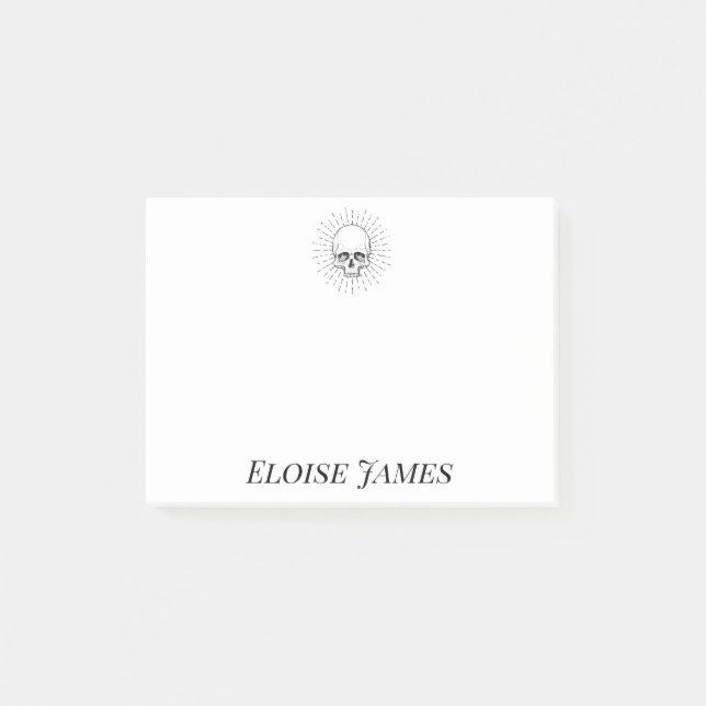 Anpassningsbar Skull Bokför anteckningar Post-it Block (Framsida)