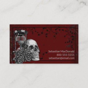 Anpassningsbar Skull Gothic Ro Heavy Metall Visitkort