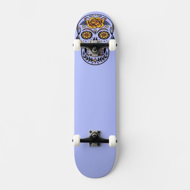 Anpassningsbar Skull Mini Skateboard Bräda 18,5 Cm (Framsida)
