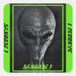 Anpassningsbar SkyBase1 Alein Stickers Fyrkantigt Klistermärke
