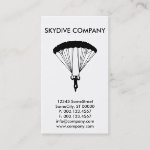 anpassningsbar skydive-verksamhet visitkort