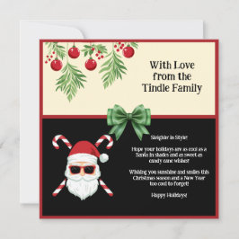Anpassningsbar "Sleighin" i Stil!" Jul Hälsning Julkort