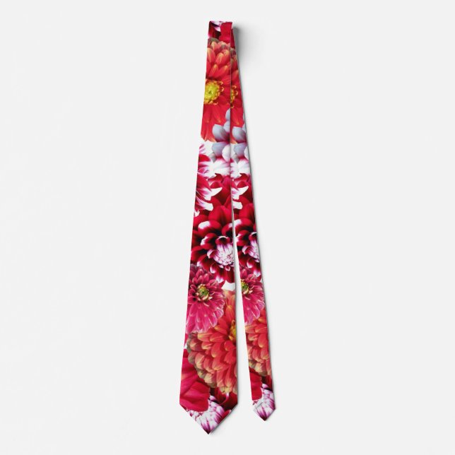 anpassningsbar slips abstrakt rosa vita blommor (Framsida)