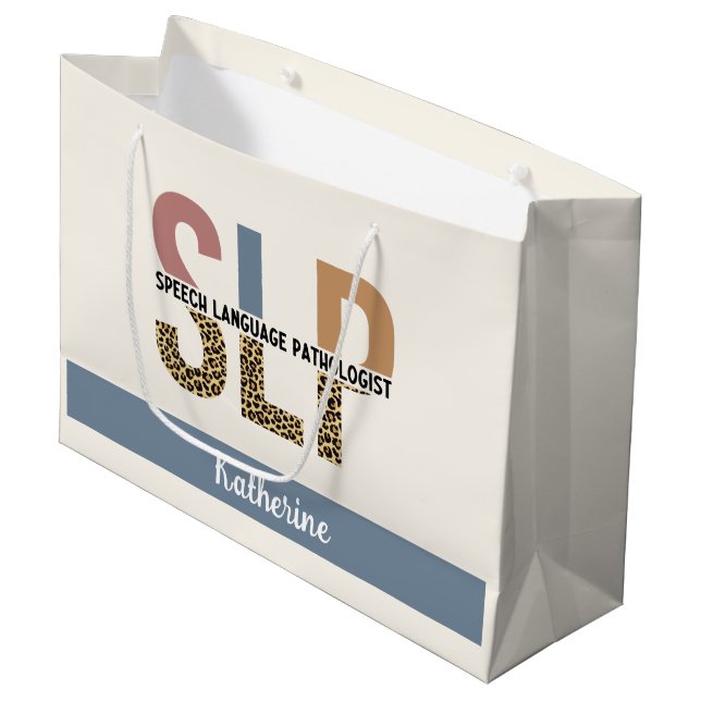 Anpassningsbar SLP Tal Patholog Leopard Skriv ut (Framsidan Vinklad)