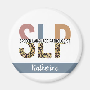Anpassningsbar SLP Tal Patholog Leopard Skriv ut Magnet