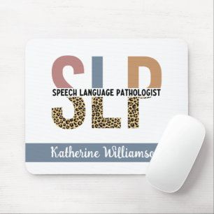 Anpassningsbar SLP Tal Patholog Leopard Skriv ut Musmatta