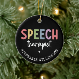 Anpassningsbar SLP Tal-patolog Tal-terapi Julgransprydnad Keramik