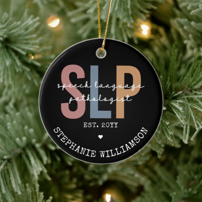 Anpassningsbar SLP Tal-patolog Tal-terapi Julgransprydnad Keramik (Träd)