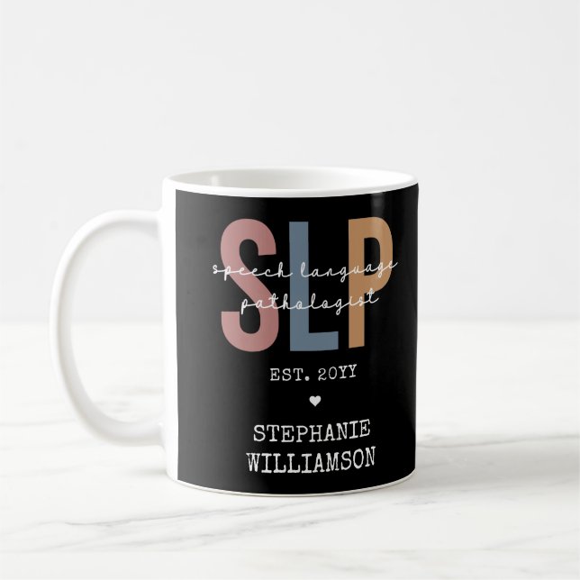 Anpassningsbar SLP Tal-patolog Tal-terapi Kaffemugg (Vänster)