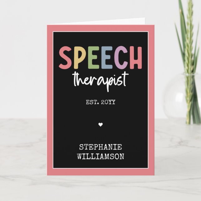 Anpassningsbar SLP Tal-patolog Tal-terapi Kort (Framsida)