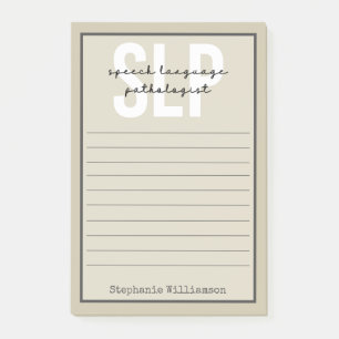 Anpassningsbar SLP Tal-patolog Tal-terapi Post-it Block