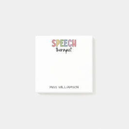 Anpassningsbar SLP Tal-patolog Tal-terapi Post-it Block
