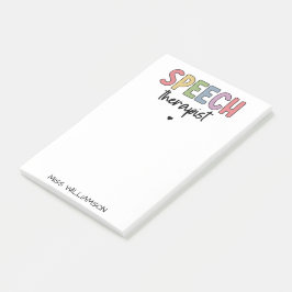 Anpassningsbar SLP Tal-patolog Tal-terapi Post-it Block