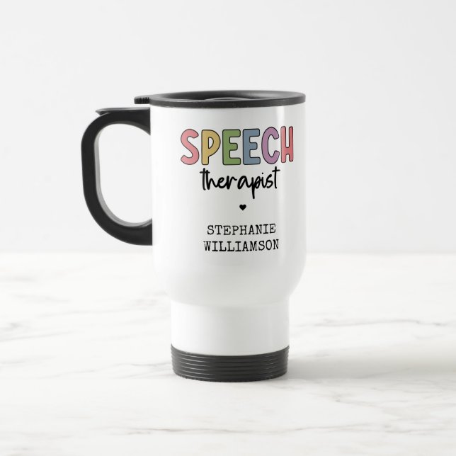 Anpassningsbar SLP Tal-patolog Tal-terapi Resemugg (Vänster)