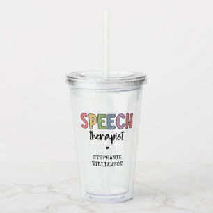 Anpassningsbar SLP Tal-patolog Tal-terapi Take Away Mugg