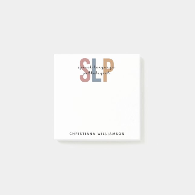 Anpassningsbar SLP Tal språkpatolog Post-it Block (Framsida)