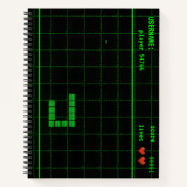 Anpassningsbar Snake Game Retro-anteckningsbokSpir