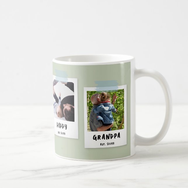 Anpassningsbar Snapshot Stil Fars dag Grandpa Gift Kaffemugg (Höger)