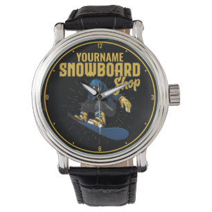 Anpassningsbar Snö Boarder Snowboarding Shop Big L Armbandsur