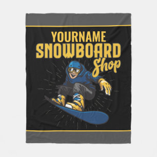 Anpassningsbar Snö Boarder Snowboarding Shop Big L Fleecefilt