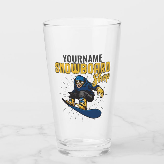 Anpassningsbar Snö Boarder Snowboarding Shop Big L Glaskopp (Framsida)