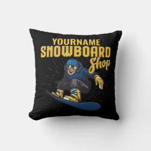 Anpassningsbar Snö Boarder Snowboarding Shop Big L Kudde