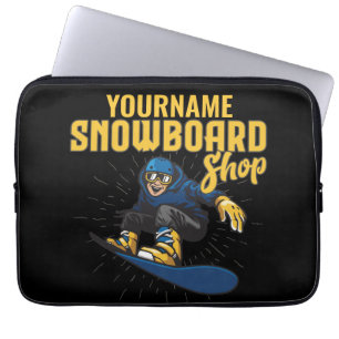 Anpassningsbar Snö Boarder Snowboarding Shop Big L Laptop Fodral