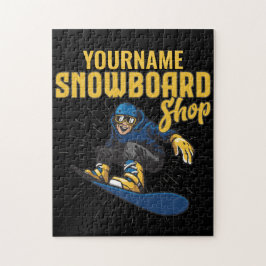 Anpassningsbar Snö Boarder Snowboarding Shop Big L Pussel