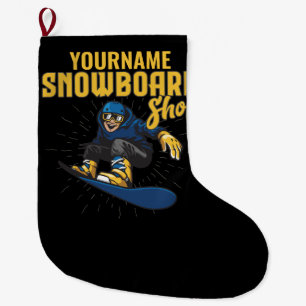 Anpassningsbar Snö Boarder Snowboarding Shop Big L Stor Julstrumpa