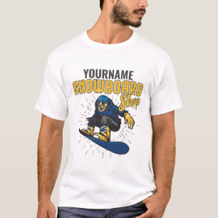 Anpassningsbar Snö Boarder Snowboarding Shop Big L T Shirt