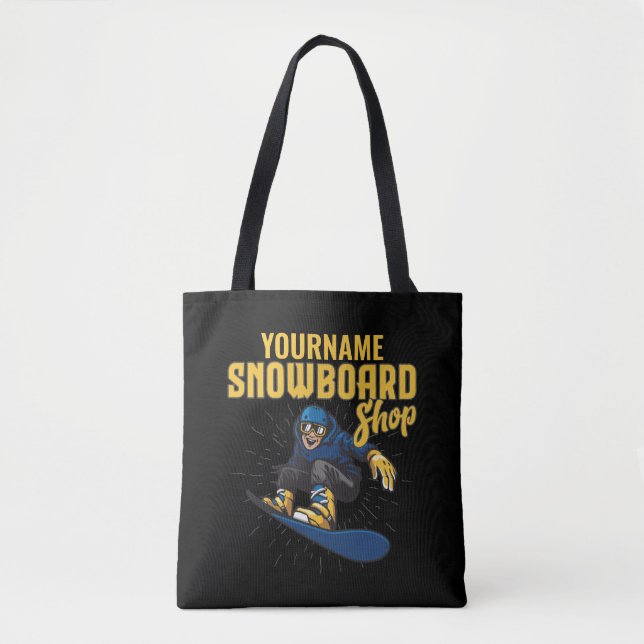 Anpassningsbar Snö Boarder Snowboarding Shop Big L Tygkasse (Framsida)