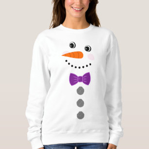 Anpassningsbar Snögubbe Lila Bowtie Black Buffalo T Shirt