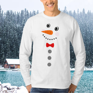 Anpassningsbar Snögubbe Red Bowtie Black Buffalo B T Shirt