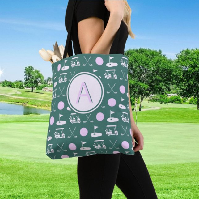 ANPASSNINGSBAR SNYGGT DAM GOLFER MONOGRAM TYGKASSE (Skapare uppladdad)