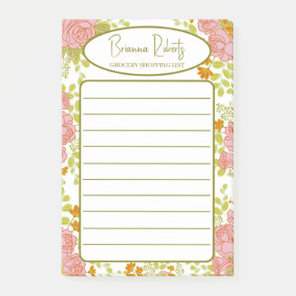 Anpassningsbar snyggt Livsmedel Shopping List Flow Post-it Block