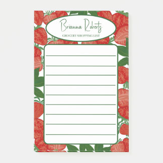 Anpassningsbar snyggt Livsmedel Shopping List Jord Post-it Block