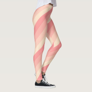 Anpassningsbar Snyggt Peach Färg Rand - modern mal Leggings
