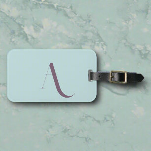 Anpassningsbar snyggt trendig Typografi Monogram B Bagagebricka