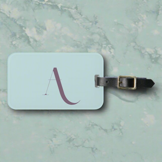 Anpassningsbar snyggt trendig Typografi Monogram B Bagagebricka (Skapare uppladdad)