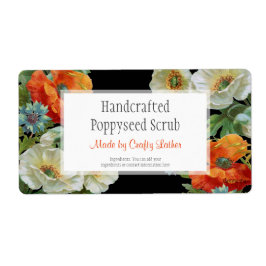 Anpassningsbar Soap eller Craft Poppy CornblommEti Fraktsedel