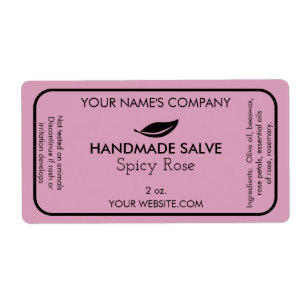 Anpassningsbar Soap eller Salve Labels Modern Löv Fraktsedel