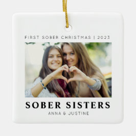 Anpassningsbar sober Sisters Best Friends Julafton Julgransprydnad Keramik