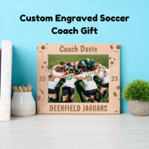 Anpassningsbar Soccer Coach Gift Engraved Bild Ram