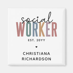 Anpassningsbar Social Worker Studenten Avskrivning Magnet