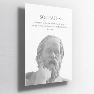 Anpassningsbar Socrates inspirerande citattecken P Poster