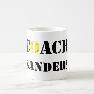 Anpassningsbar Softball Coach Coffee Mugg