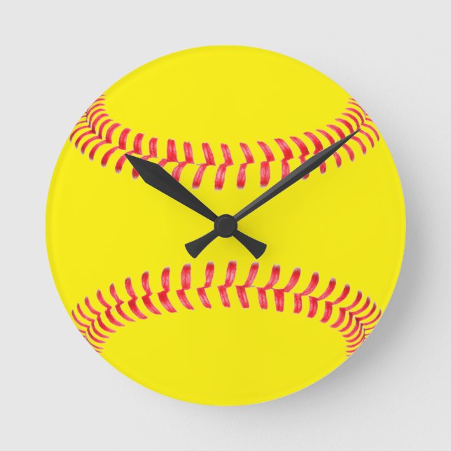Anpassningsbar Softball-klocka Rund Klocka (Framsida)