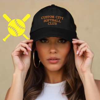 Anpassningsbar Softball Klubb Team Player Gift med Broderad Keps