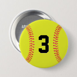 Anpassningsbar Softball Player Jersey Number eller Knapp
