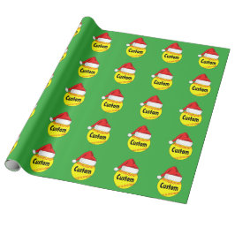 Anpassningsbar Softball Santa Hat-jultomten Papper Presentpapper